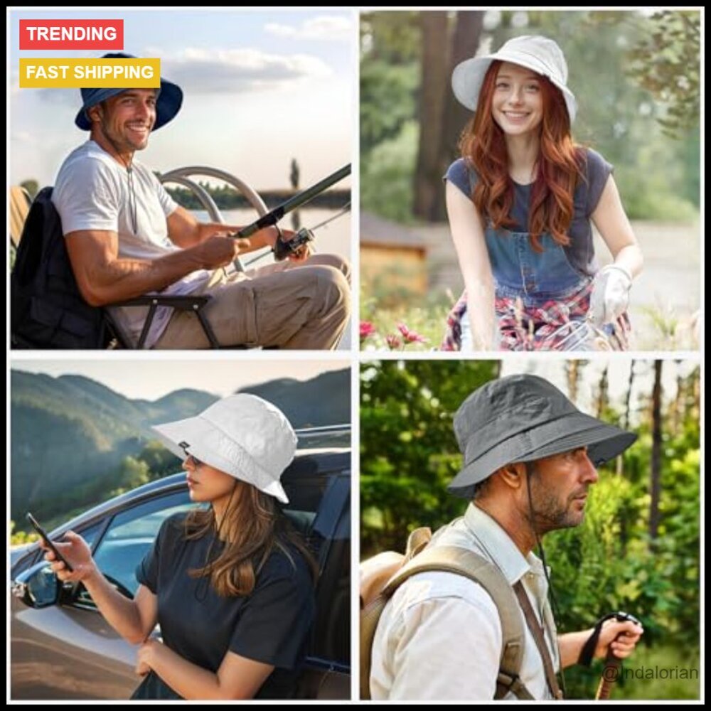 Lightweight Packable Bucket Hat Quick-Dry UV Sun … - image 6